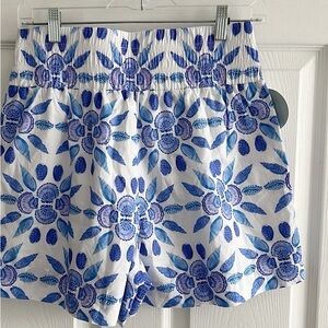 Floral Blue and White Women's Shorts